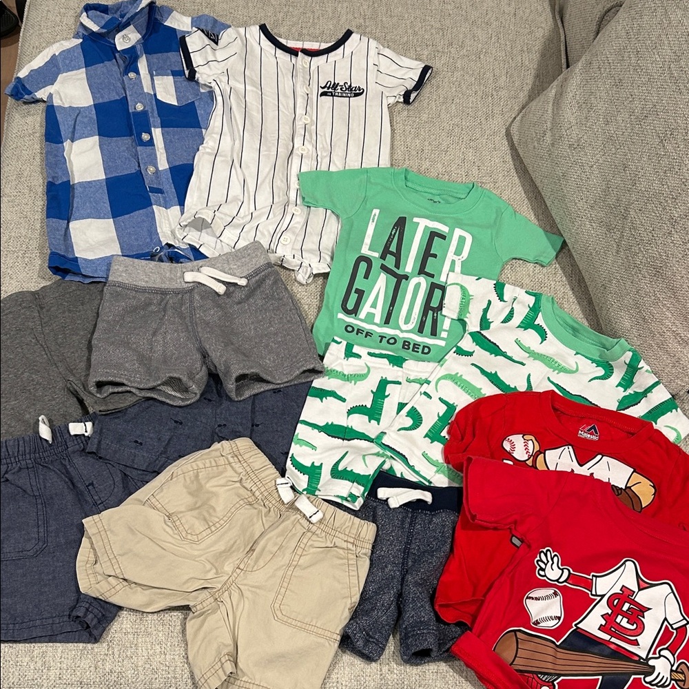Kids Clothing Bundle with Graphic Tees and Shorts